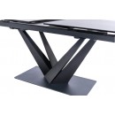 Стол обеденный SIGNAL SORENTO Ceramic эффект серого мрамора/черный мат 160-220/90